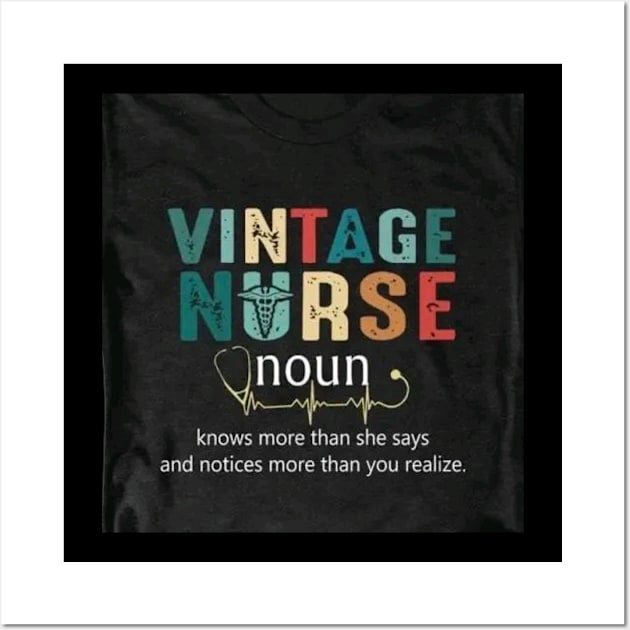 Vintage nurse noun Wall Art by ArtThreads